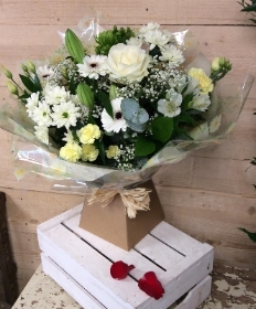 Mixed Hand Tied Bouquet Including Roses